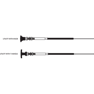 Seastar CC34305 33 Lu Cable W/knob T Hand 5' - LMC Shop