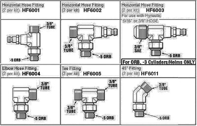 Seastar HF6004 Orb Fitting-90deg Elbow 2pk - LMC Shop