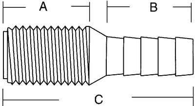 Forespar 905007 3/4-3/4  Hose Adaptor Cf252 - LMC Shop