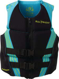 Full Throttle 142500-505-810-13 Hinged Flex Vest Aqua/blk X-Sm - LMC Shop