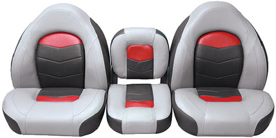 Wise Seating 3317-1881 Seat Pro-Angler 14 Gry Red Cha - LMC Shop