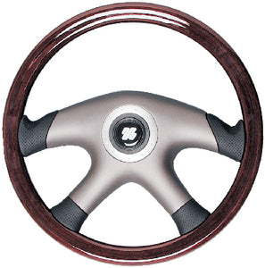 Uflex LAMPEDUSA Steering Wheel-Mahogany 4-Spk - LMC Shop