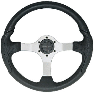 Uflex NISIDABS Steering Wheel Silver Blk Grip - LMC Shop