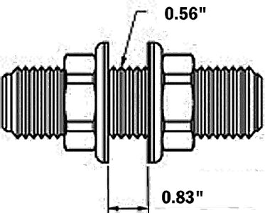 Uflex R7 Fitting-Bulkhead 3/4in - LMC Shop