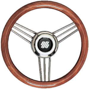 Uflex V26 Steering Whl-Mahogany Ss Spks - LMC Shop