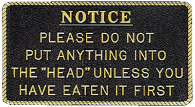 Bernard Engraving FP007 Please Do Not Put Anything In - LMC Shop