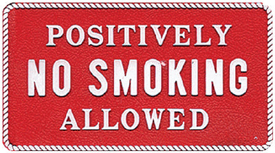 Bernard Engraving FP032 No Smoking Allowed - LMC Shop