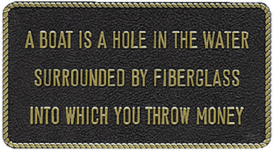 Bernard Engraving FP054 Fun Plaque a Boat Is - LMC Shop
