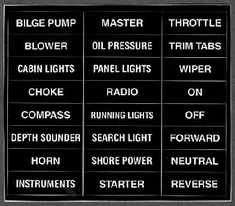 Bernard Engraving IL02 Labels for Power Boats 24/pk - LMC Shop