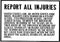 Bernard Engraving P230 Report All Injuries Plaque - LMC Shop
