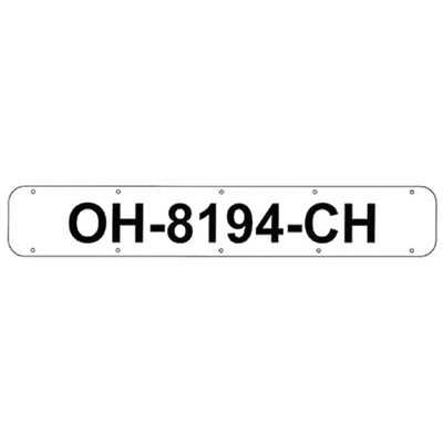 Bernard Engraving RP3200W 4 X 32.5 Wht Reg. Plates Pr/pk - LMC Shop