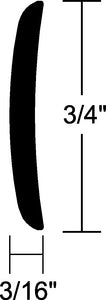 Taco Metals A51-0104TAL12D-a Alum Edge Trim 3/16  X 3/4 - LMC Shop