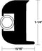 Taco Metals V11-3447BKA50-1 Black Vinyl Rub Rail 50' - LMC Shop