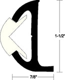 Taco Metals V21-9501WHC20D Rigid Vnl Rubrail 1-1/2x20 Wht - LMC Shop