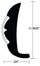 Taco Metals V21-9866WHC20D Rigid Rubrail 20ft White - LMC Shop