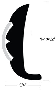 Taco Metals V21-9866WHC20D Rigid Rubrail 20ft White - LMC Shop