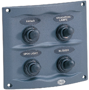 Hella H73070031 Switch Panel 4 Gang Grey - LMC Shop