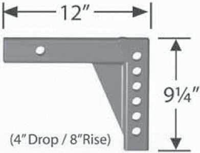 Progress Mfg 90-02-4200 Hi-Lo Adj Shank 4indrop8inrise - LMC Shop