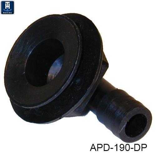 T-H Marine APD-190-DP 90 Degree Drain Black - LMC Shop