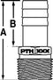 Groco PTH-1125 1-1/4innph X 1-1/8inbarb - LMC Shop