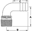 Groco PTHC-1000 1innpt-90 X 1inhose - LMC Shop