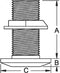 Groco TH-75-W Brz T-Hull W/nut G 3/4 - LMC Shop