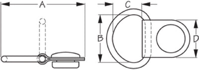 Sea-Dog Line 299257-1 Canvas Snap W/d-Ring Stud 2/pk - LMC Shop