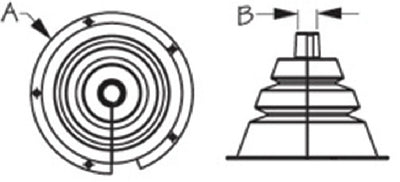 Sea-Dog Line 521663-1 Motor Well Boot 3  -Split - LMC Shop