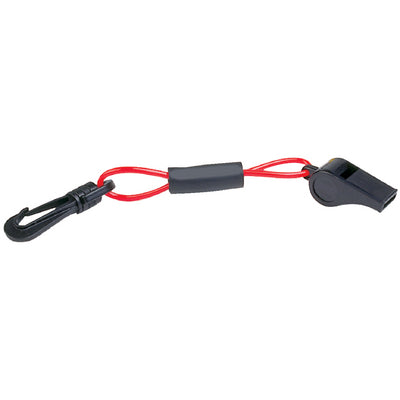 Seachoice 11726 Whistle W/lanyard-Red/black - LMC Shop