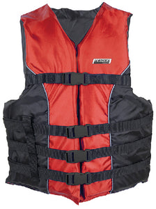 Seachoice 3440-RED-L/XL-85390 4-Belt Ski Vest Red L/xl - LMC Shop