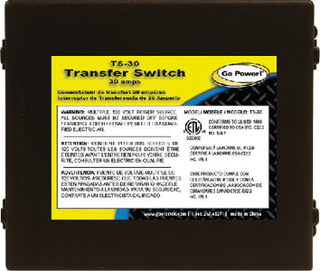 Go Power 64403 Transfer Switch 30 Amp - LMC Shop