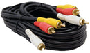 Jensen JCAV12 Cable-Rca Stereo-Video 12ft - LMC Shop