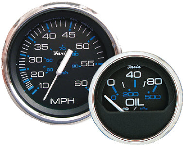 Faria F13701 Ches S/s Blk Fuel Level Gauge - LMC Shop