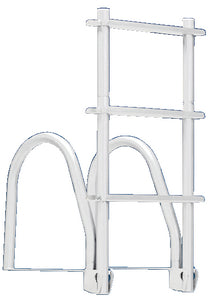 Dock Edge DE2113F Dock Ladder 3 Step Flip Up Wht - LMC Shop