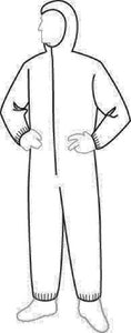 Tyvek TY127S/XL Tyvek Coverall W/hood Xl @25 - LMC Shop