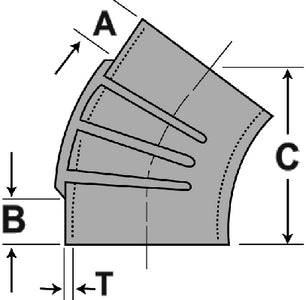 Shields 116-245S3000 Elbow 45 Deg- Silicone 3 In - LMC Shop